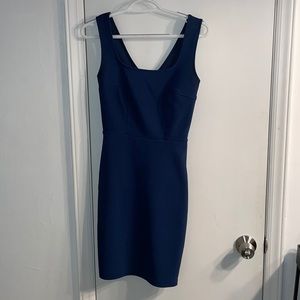 Fitted navy dress